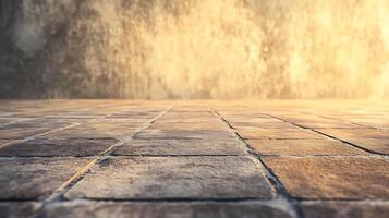 Textured stone surface with a background that fades from dark to light, creating a subtle contrast and depth, creating an abstract scene. photo