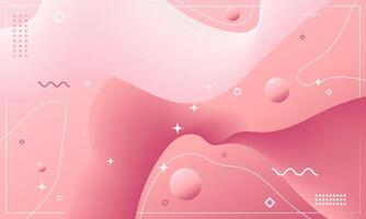 Abstract wave background of pink color palette. vector