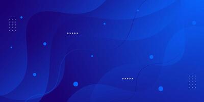 Blue geometric business banner design. Creative banner design with wave and line shape as template. Simple design on horizontal banner. Eps10 vector
