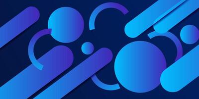 Dynamic abstract dark blue gradient illustration background with simple shadow pattern in square and rounded shapes. Futuristic and luxurious design. eps10 vector