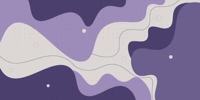 Modern purple geometric business banner design. Creative banner design with wave shape and lines as template. Simple horizontal banner. vector