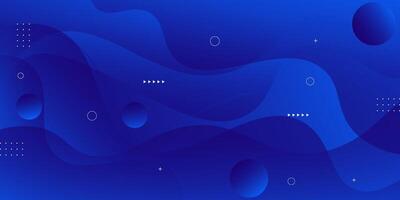Abstract 3d blue waves with circle pattern background and shadow shapes. Futuristic wave background. eps10 vector