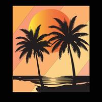 Sunset Nature Design vector