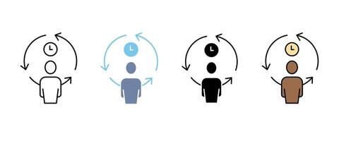 daily routine concept line icon. Simple element illustration. daily routine concept outline symbol design. vector