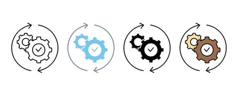 EFFICIENCY concept line icon. Simple element illustration. EFFICIENCY concept outline symbol design. vector
