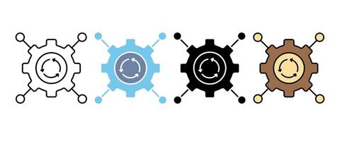 work flow concept line icon. Simple element illustration. work flow concept outline symbol design. vector