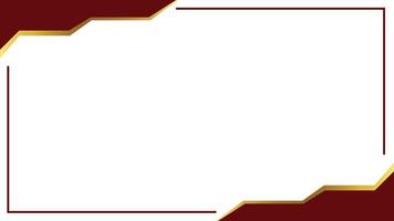 Simple background design with a modern style with a dominant white color with dark red and gold corner decorations. vector