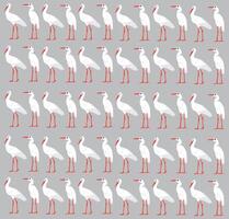 two stork as a pattern background vector