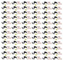 tapir, pig with fruit as a pattern background vector