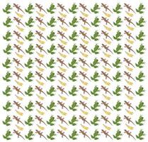 frog, lizard with wheat as a pattern background vector