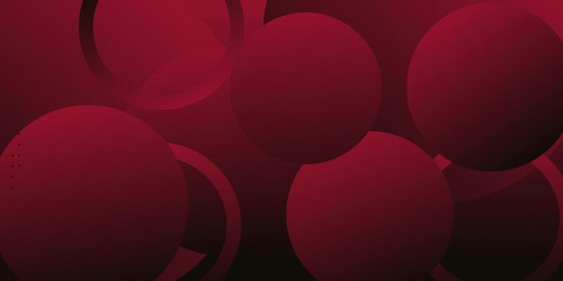 Abstract overlapping circles on dark red background. Modern geometric background pattern design. Eps10