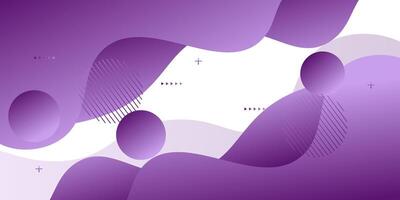 Modern purple geometric business banner design. Creative banner design with wave shape and lines as template. Simple horizontal banner. Eps10 vector