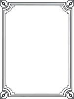Elegant corner frame border design vector