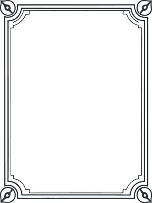 Elegant corner frame border design