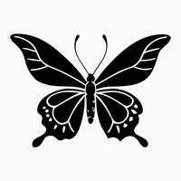 A clean, elegant silhouette of a butterfly, perfect for nature-themed designs, logos, or patterns. vector