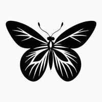 Simple, striking silhouette of a butterfly, perfect for various design projects. vector
