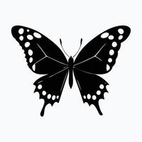 Elegant Black and White Butterfly Design A striking, stylized black and white butterfly graphic. vector
