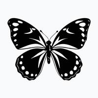 stylized black and white butterfly design, perfect for various applications. vector