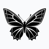 detailed silhouette of a butterfly. vector