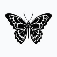 stylized illustration of a butterfly in black and white. vector