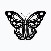 A sophisticated, stylized silhouette of a butterfly, perfect for various design projects. vector