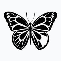 This striking silhouette of a butterfly is perfect for various design projects. vector