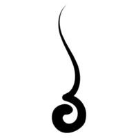 Music note icon. Simple illustration of music note icon for web vector