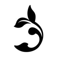 leafs plant ecology nature icon illustration design silhouette style simple image vector