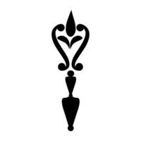Silhouette of a perfume bottle on a white background. illustration vector