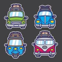 set of car going home good for sticker, element design, badge, etc vector