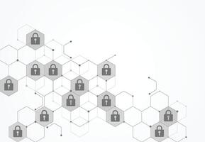 Premium security cyber digital concept. Abstract technology background protect system innovation vector