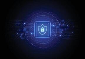 Premium security cyber digital concept. Abstract technology background protect system innovation for business vector