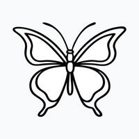 A stylized, intricate black and white graphic of a butterfly, perfect for use in invitations, prints, logos, or other design projects. vector