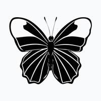 A clean, elegant silhouette of a butterfly, perfect for various design applications. vector