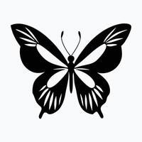 A clean, elegant silhouette of a butterfly, perfect for use in a variety of designs. vector