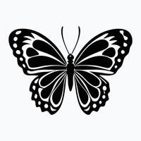 A striking silhouette of a butterfly, perfect for showcasing nature's beauty in a simple, elegant design. vector