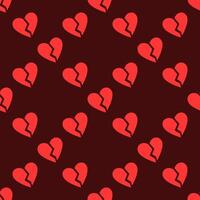 Broken heart concept seamless pattern or background vector