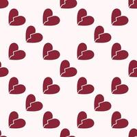 Heartbreak broken heart concept background or seamless pattern vector