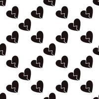Red broken heart - sadness and heartbreak background vector
