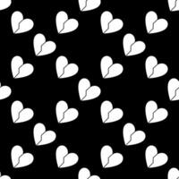 Red Broken heart concept seamless pattern - end of relationships background vector