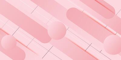 Abstract bright pink gradient background with simple patterned rectangles in 3D format. Dynamic and luxurious design. eps10 vector