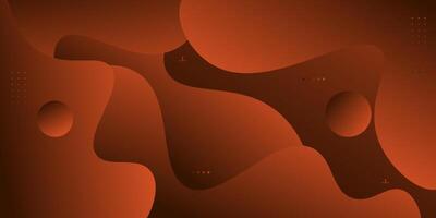 Modern wavy orange textured background design in 3D style with dynamic. vector