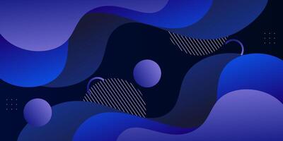 Minimal geometric gradient wave blue background with simple shape circle pattern. Colorful blue design. Elegant concept. Eps10 vector