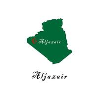 Simple icon for the map of Algeria vector