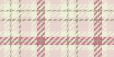 Soft, earthy tones of beige, light pink, and olive green in a seamless tartan pattern with intersecting lines. vector