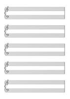 Music note paper template vector