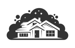 House and soap foam vector