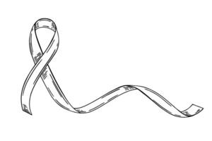 Ribbon sketch isolated on white background vector
