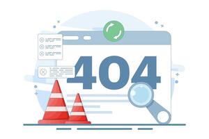 404 error fix concept, 404 Redirect, Website page redirect, System error, warning or maintenance, Fix server error. Flat design illustration on background. vector