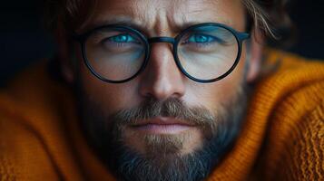 A man with glasses and a beard photo